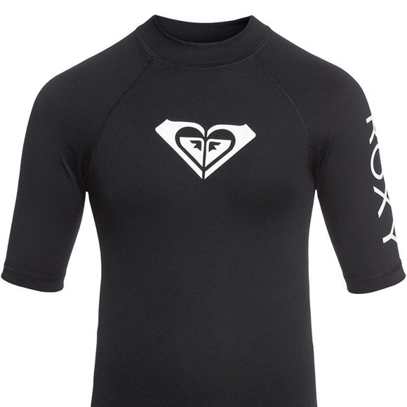 (1609) Roxy Girls' Whole Hearted Short Sleeve Rashguard NWT 14 - Picture 6 of 9